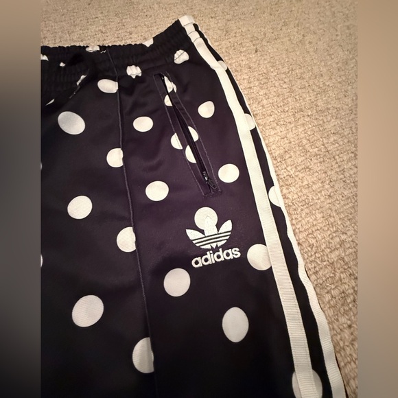Adidas originals polka dot track suit set black & white jacket & pants women’s S - Picture 8 of 14